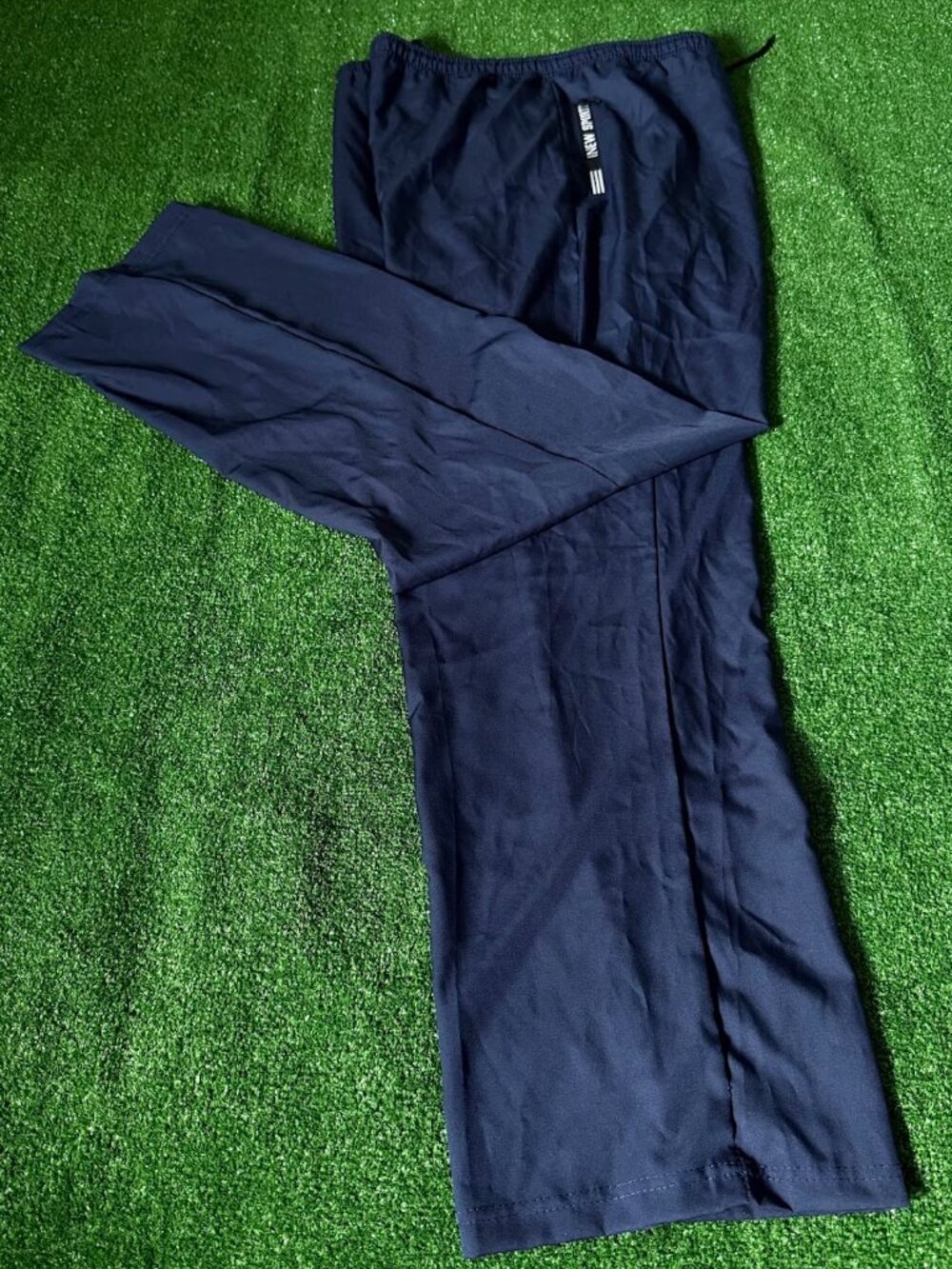 NEW SPORT Lightweight Athletic Pants 3XL Navy Blue Track Joggers Zip Pockets
